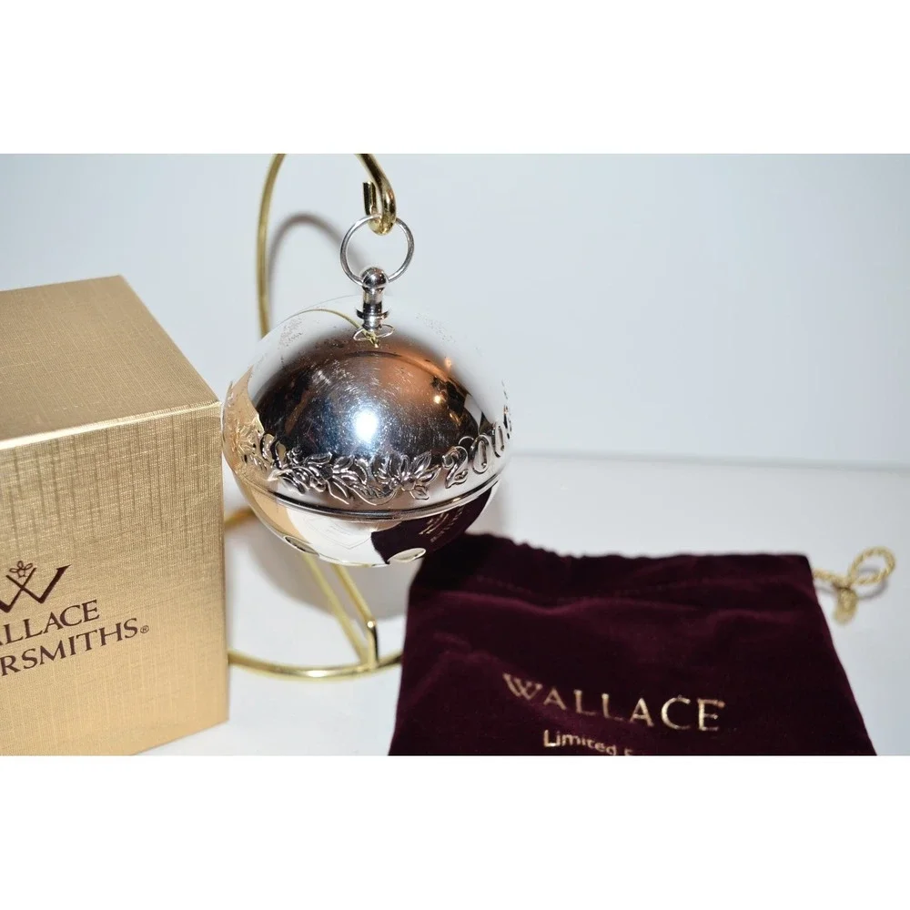 Wallace Silversmiths 2006 Silver Plate Sleigh Bell Ornament 36th Edition